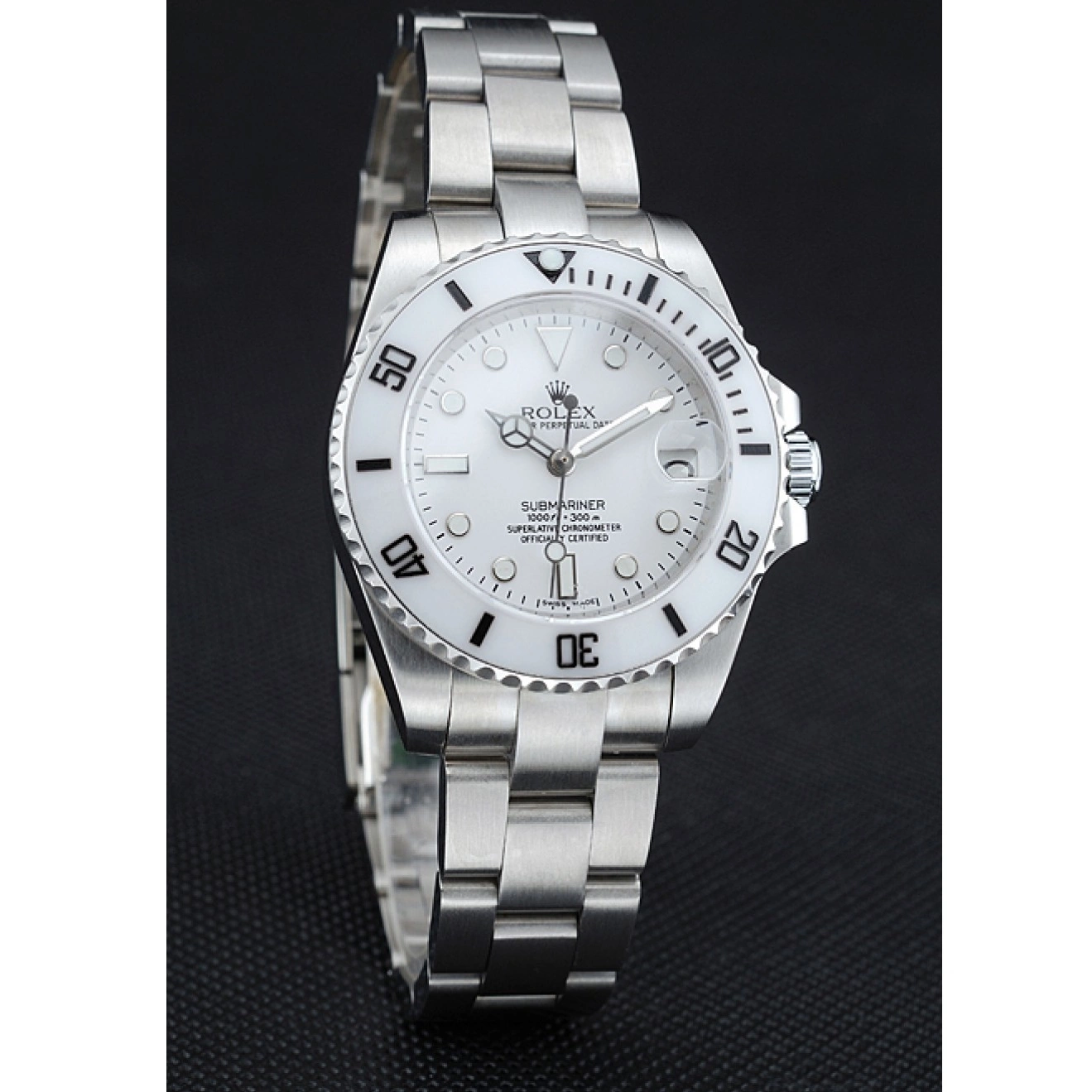 Best AAA Replica Sites Dial Bracelet 1454152 White Rolex Stainless Steel Submariner 0819